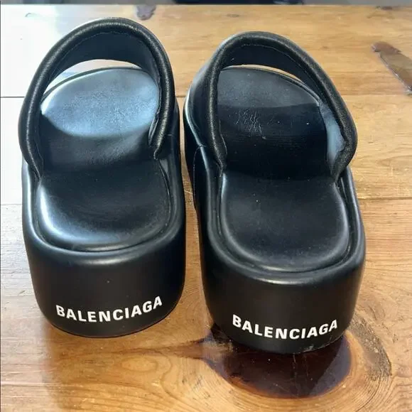 Balenciaga Rise Black Platform Slide Slides Size 40 (10) - Picture 4 of 12